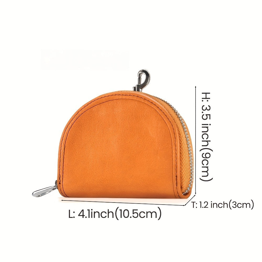 Luxury Leather Coin Purse 1pc Luxury Leather Coin Purse Bag - Sense of Luxury Niche Women's Mini Wallet - First Layer Cowhide Small Bag