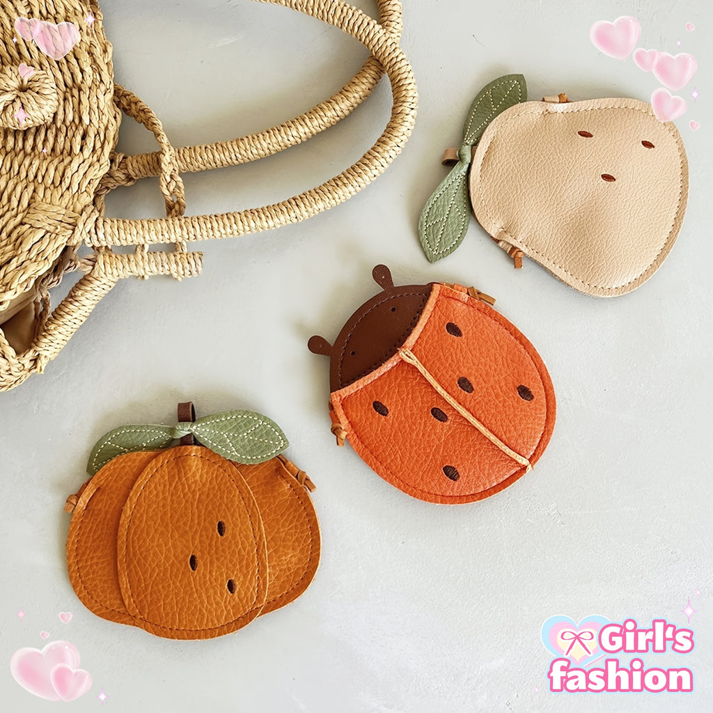 Adorable Small Change Purse, High-end Soft Synthetic Faux Leather Coin Purse, Suitable as a Gift for Girls, Fashionable Wallet with Shoulder Strap, Fashionable Outdoor Accessory Small Ba