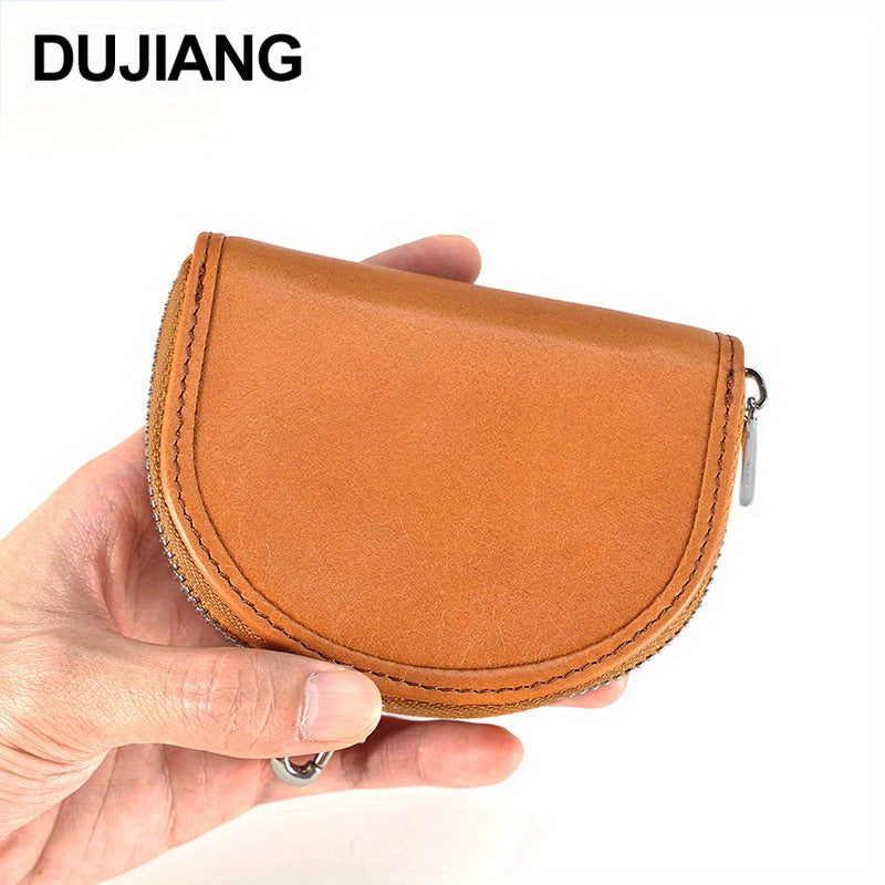 Luxury Leather Coin Purse 1pc Luxury Leather Coin Purse Bag - Sense of Luxury Niche Women's Mini Wallet - First Layer Cowhide Small Bag