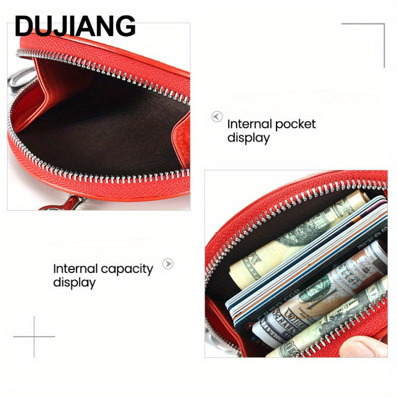 Luxury Leather Coin Purse 1pc Luxury Leather Coin Purse Bag - Sense of Luxury Niche Women's Mini Wallet - First Layer Cowhide Small Bag