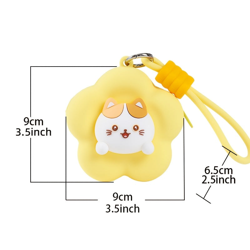 Soft Silicone Coin Pouch for Women with a Cartoon Design, Easy to Carry.