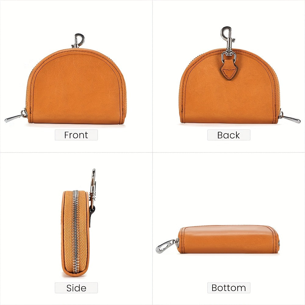 Luxury Leather Coin Purse 1pc Luxury Leather Coin Purse Bag - Sense of Luxury Niche Women's Mini Wallet - First Layer Cowhide Small Bag