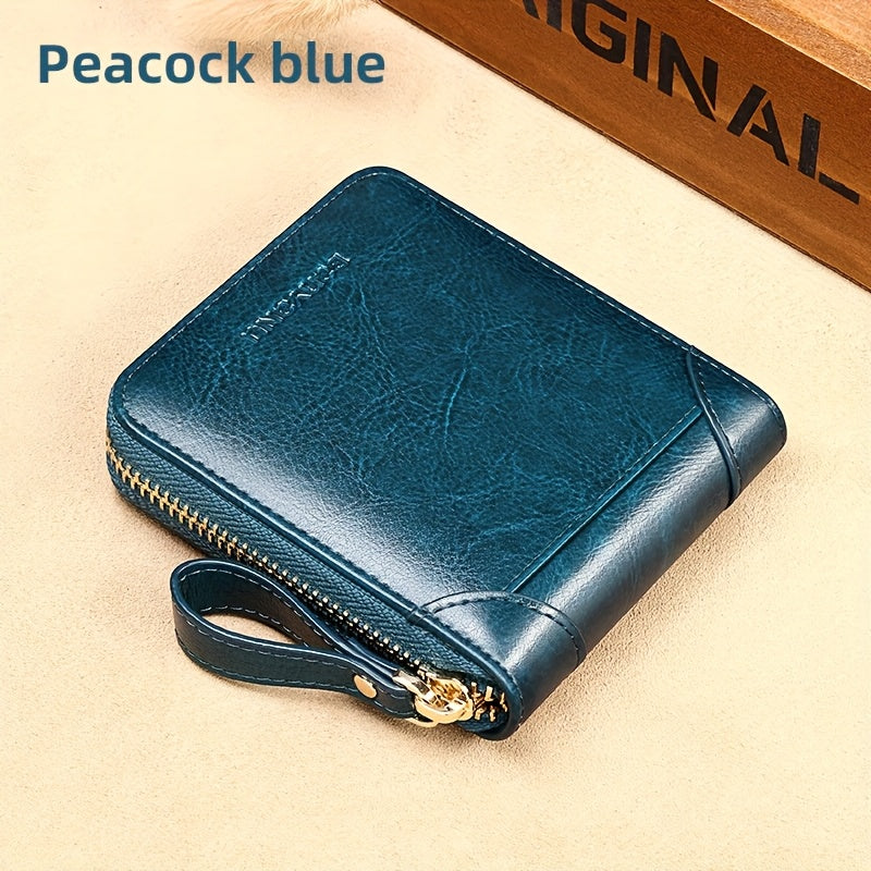 Vintage RFID Wallet BANYANU Women's Vintage RFID Blocking Wallet | Multi-Card Holder with Zipper, 2-Layer, Coin Purse & Card Slots, Compact Design for Everyday Use, Stylish Accessory, Textured Finish