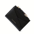 New style Women's simple and fashionable wallet short irregular design ultra-thin portable two-fold zipper coin purse