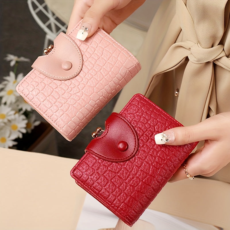 qimanshi Women'S Elegant Synthetic Synthetic Faux Leather Coin Purse - Compact Zipper Wallet with Multiple Card Slots, Elegant Design for Everyday Use, Everyday Wallet | Stylish Zipper Wallet | Secure Closure Wallet