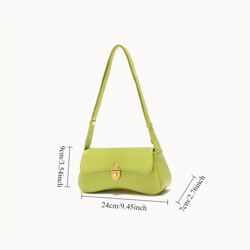 GXFMOD Women's Vintage Crossbody Bag - 7-Way Versatile Shoulder Bag with Golden-Tone Clasp, Premium Second-Layer, Elegant Minimalist Design for Casual & Formal Occasions (White, Pink, Green, Black)