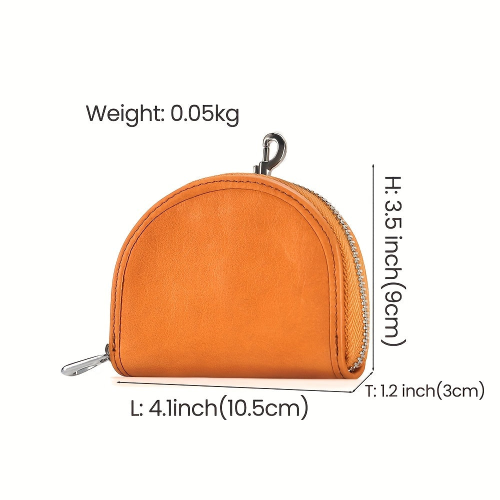 Luxury Leather Coin Purse 1pc Luxury Leather Coin Purse Bag - Sense of Luxury Niche Women's Mini Wallet - First Layer Cowhide Small Bag
