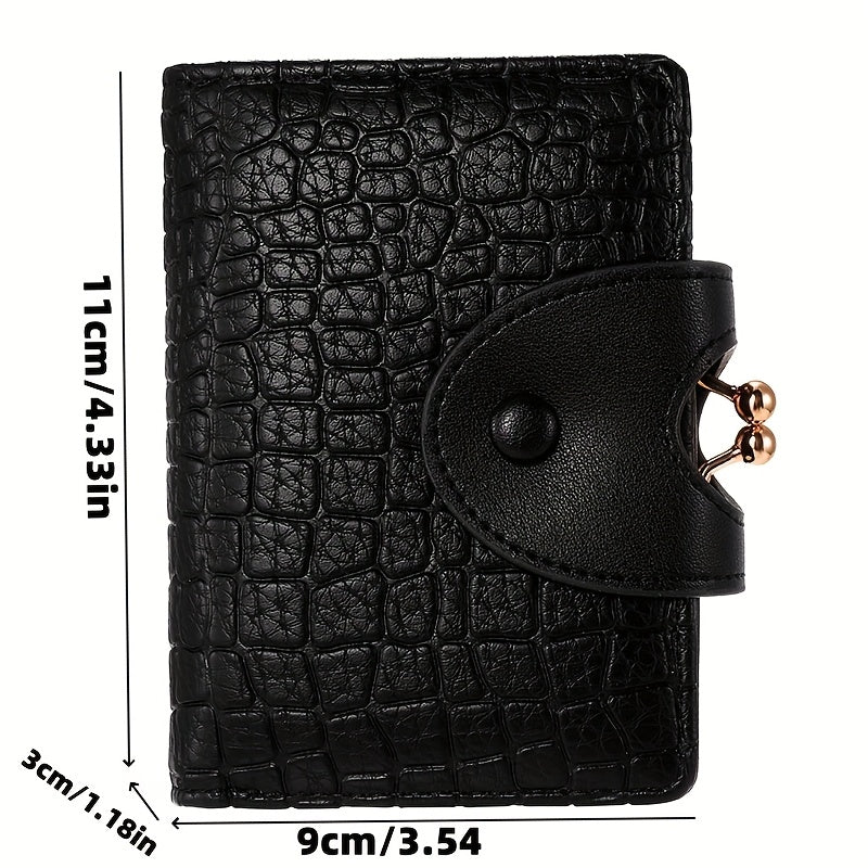 qimanshi Women'S Elegant Synthetic Synthetic Faux Leather Coin Purse - Compact Zipper Wallet with Multiple Card Slots, Elegant Design for Everyday Use, Everyday Wallet | Stylish Zipper Wallet | Secure Closure Wallet