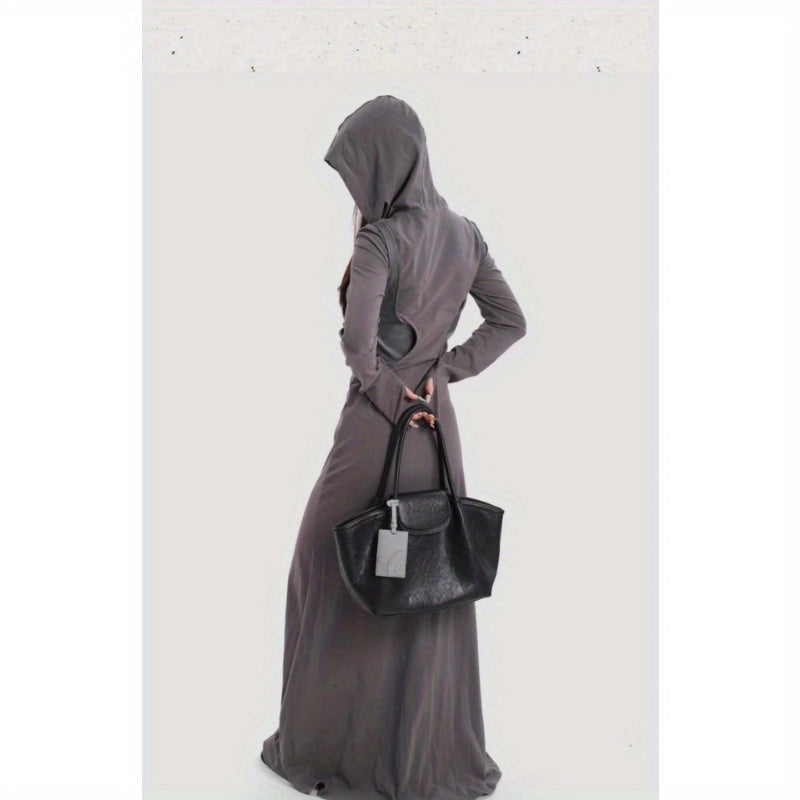 KoniKoni Genuine Leather Niche Black Large Capacity Tote Bag for Women, New Commuter Shoulder Handbag