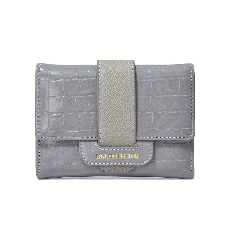 Chic Wallet Vintage Style Brown Crocodile Pattern Wallet for Women | Large Capacity, Multifunctional with Card Slots, Snap Closure, and Coin Purse