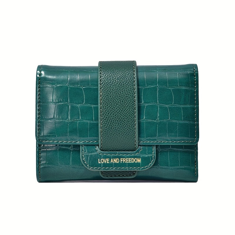 Chic Wallet Vintage Style Brown Crocodile Pattern Wallet for Women | Large Capacity, Multifunctional with Card Slots, Snap Closure, and Coin Purse