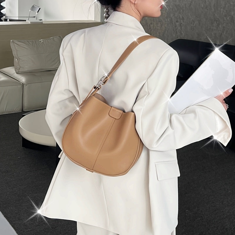 Women's New Crossbody Bag, Versatile Commuting Briefcase, Shoulder Bag, Trendy Leather Top Layer Small Handbag, Handbag