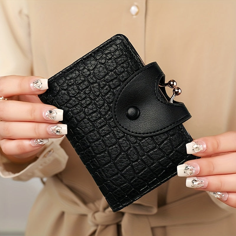 qimanshi Women'S Elegant Synthetic Synthetic Faux Leather Coin Purse - Compact Zipper Wallet with Multiple Card Slots, Elegant Design for Everyday Use, Everyday Wallet | Stylish Zipper Wallet | Secure Closure Wallet