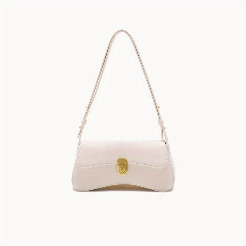 GXFMOD Women's Vintage Crossbody Bag - 7-Way Versatile Shoulder Bag with Golden-Tone Clasp, Premium Second-Layer, Elegant Minimalist Design for Casual & Formal Occasions (White, Pink, Green, Black)