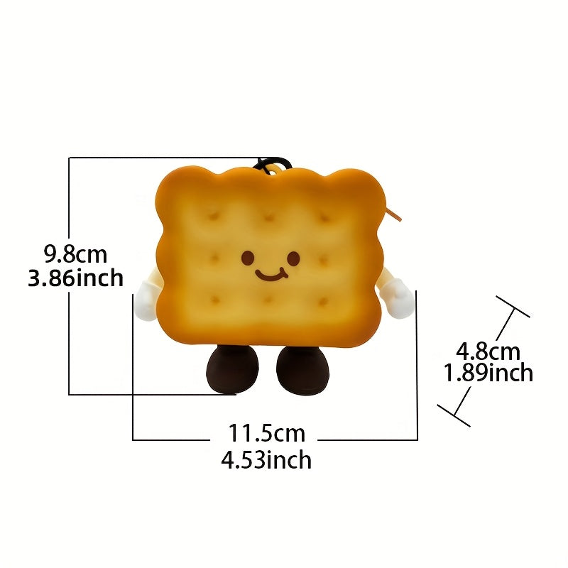 Cute 3D Cartoon Sandwich Hot Dog Silicone Purse Charm - Soft Lightweight Built-In Storage Bag Accessory for Bags & Pouches, Zipper Closure, Valentine'S Day Christmas Thanksgiving Gift, Cute Pouch