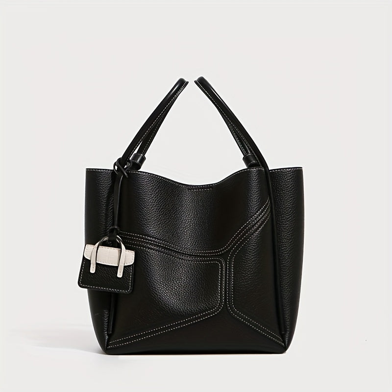 Women'S Vintage-Inspired Lightweight Tote Bag with Quilted Design - Chic Shoulder Bag for Work or Casual Outings