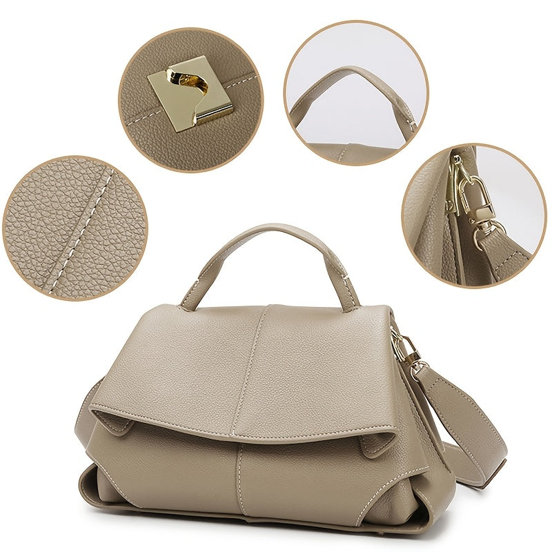 2025 New Fashionable Commuting Women's Bag, Light Luxury High-end Handbag, Large Capacity Single Shoulder Crossbody Bag, Advanced Casual Handbag