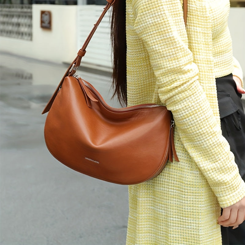 Vintage Genuine Crossbody Bag for Women - Adjustable Detachable Strap, Zipper Closure, Multi-Way Carry (Crossbody\u002FShoulder\u002FHandbag) - Coffee Brown, Chocolate, Beige, Light Brown, Milk White, Green, Black - Casual & Formal Use