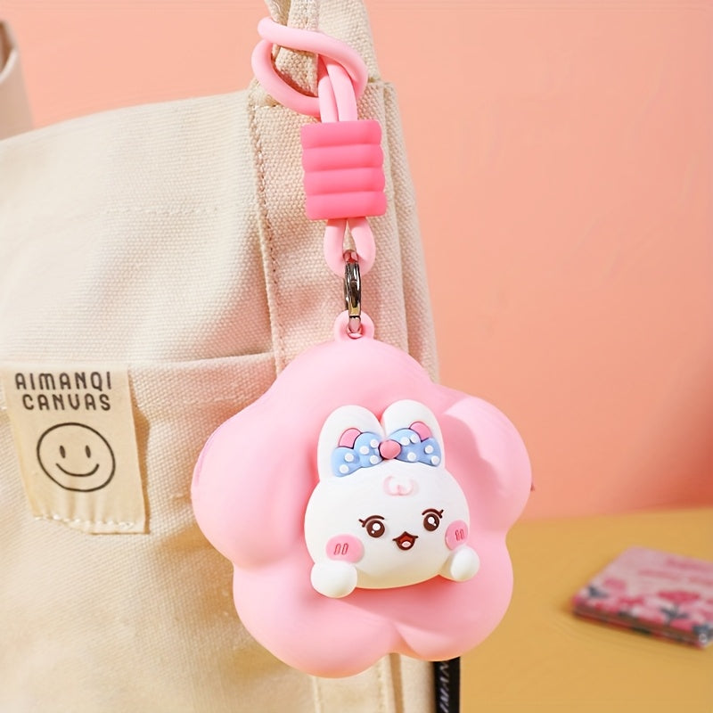 Soft Silicone Coin Pouch for Women with a Cartoon Design, Easy to Carry.